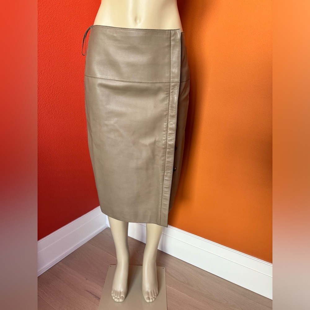 Hermes leather skirt